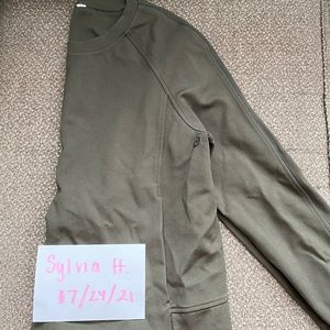 Lululemon On-Track Crew Olive Green size 6